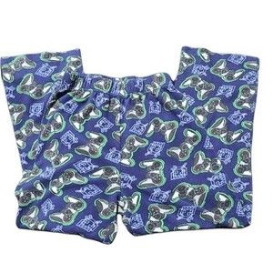 Faded Glory boys navy green video controller elastic waist sleep pants large